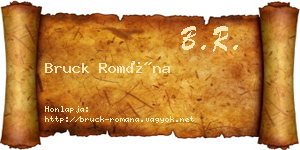 Bruck Romána névjegykártya